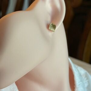 NEW | 18K Gold Plated Ribbed Earrings